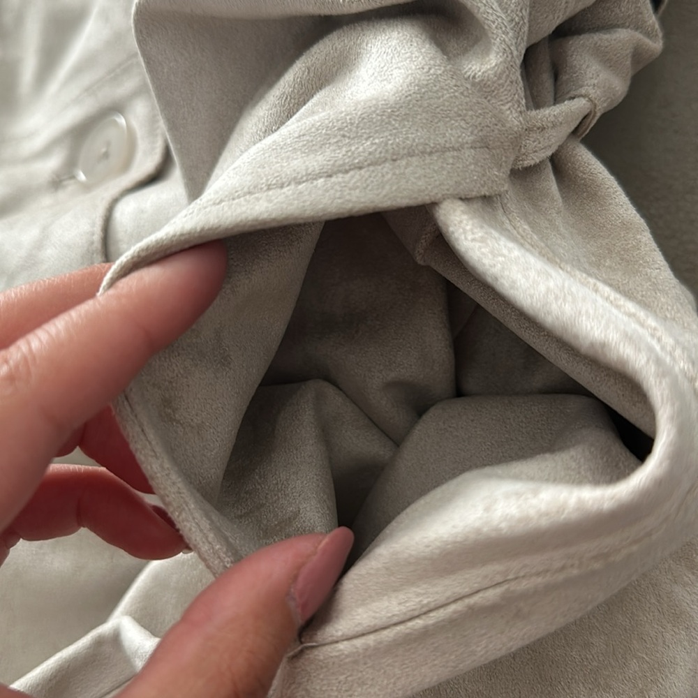 Blank NYC Free people Vegan Suede Trench Coat - Picture 12 of 16